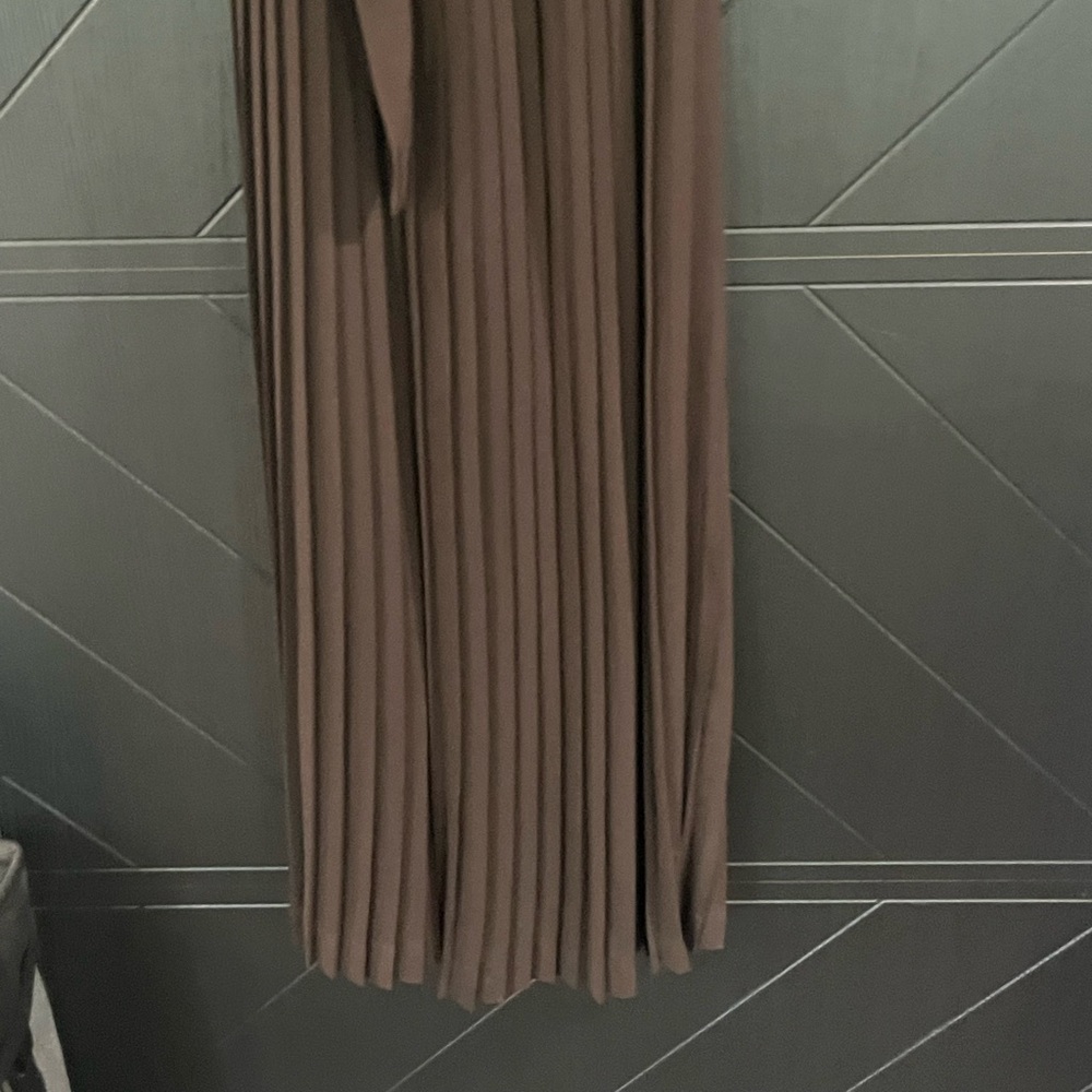 Maxi pleated dress Komono sleeves faux wrap - Picture 3 of 3